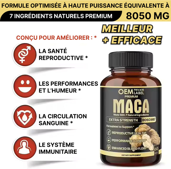 Vigorax 7-en-1 | Formule Maca Extra Forte 8050MG